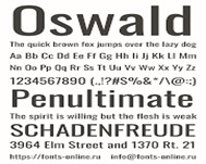 Oswald Font Preview