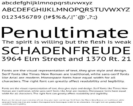 PT Sans Font Preview